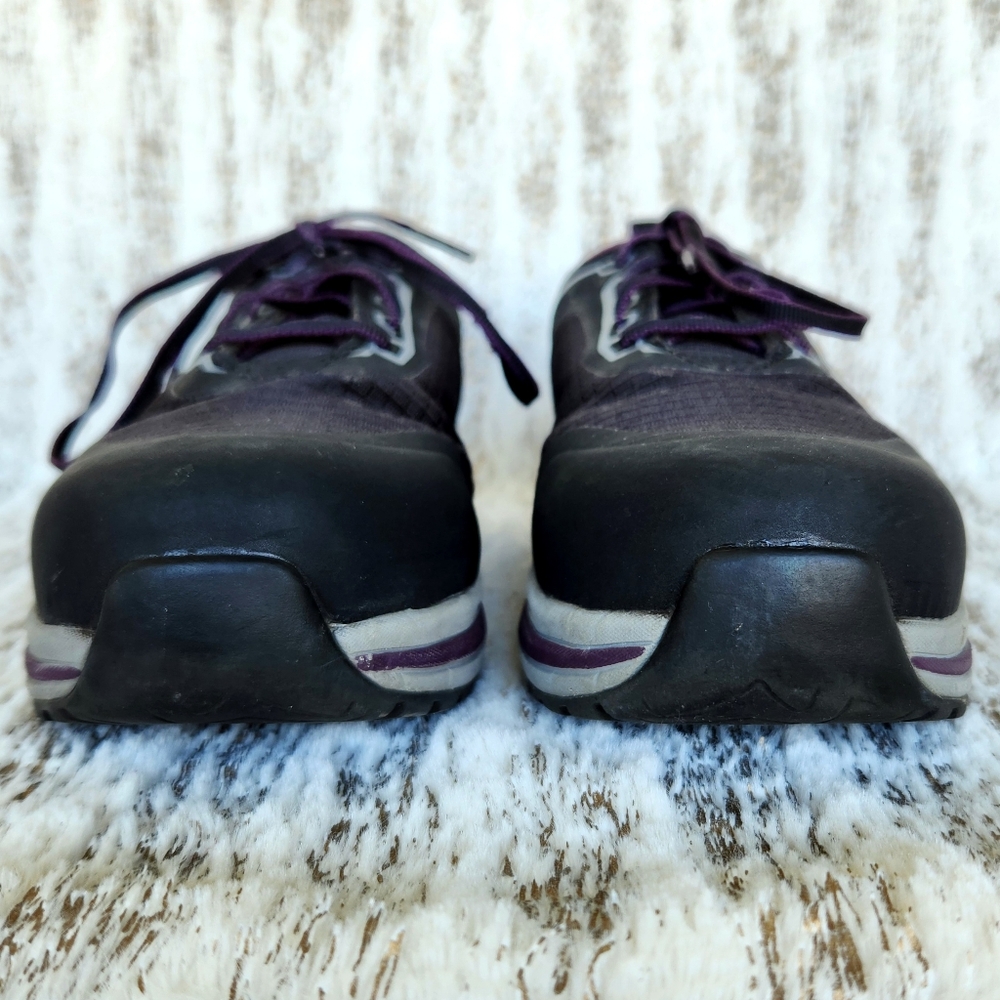 Ariat "Outpace" Composite Toe Work Shoe Black Shadow Purple | Women's Size 8 - Picture 3 of 14